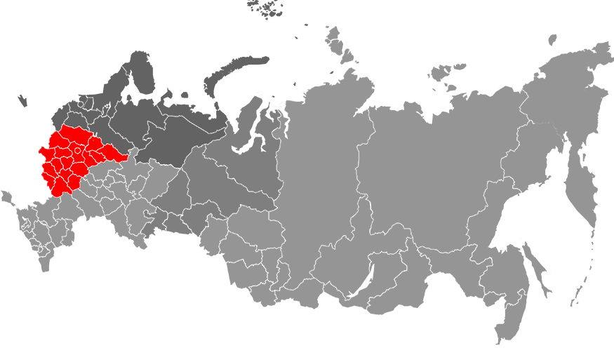 КМ на карте России
